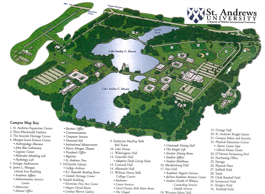 Map Of Campus St Andrews Map Of Campus St Andrews