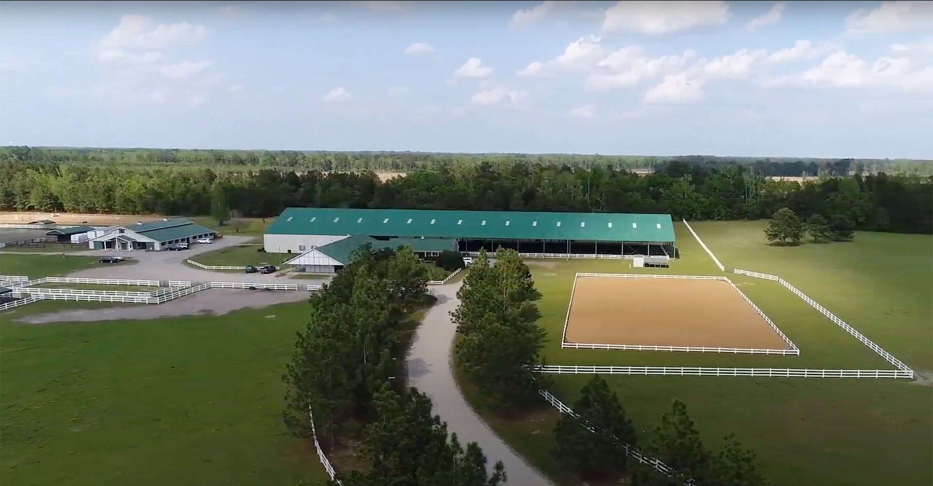 View of St. Andrews equestrian facility grounds